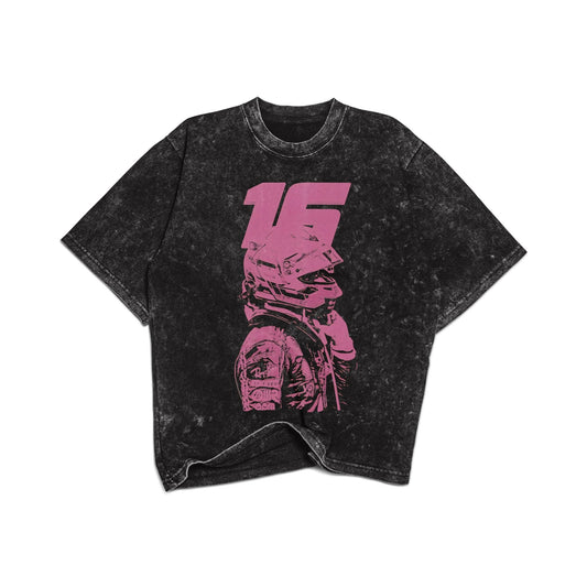 Charles Leclerc Acid Wash Oversized Tee - Cairos