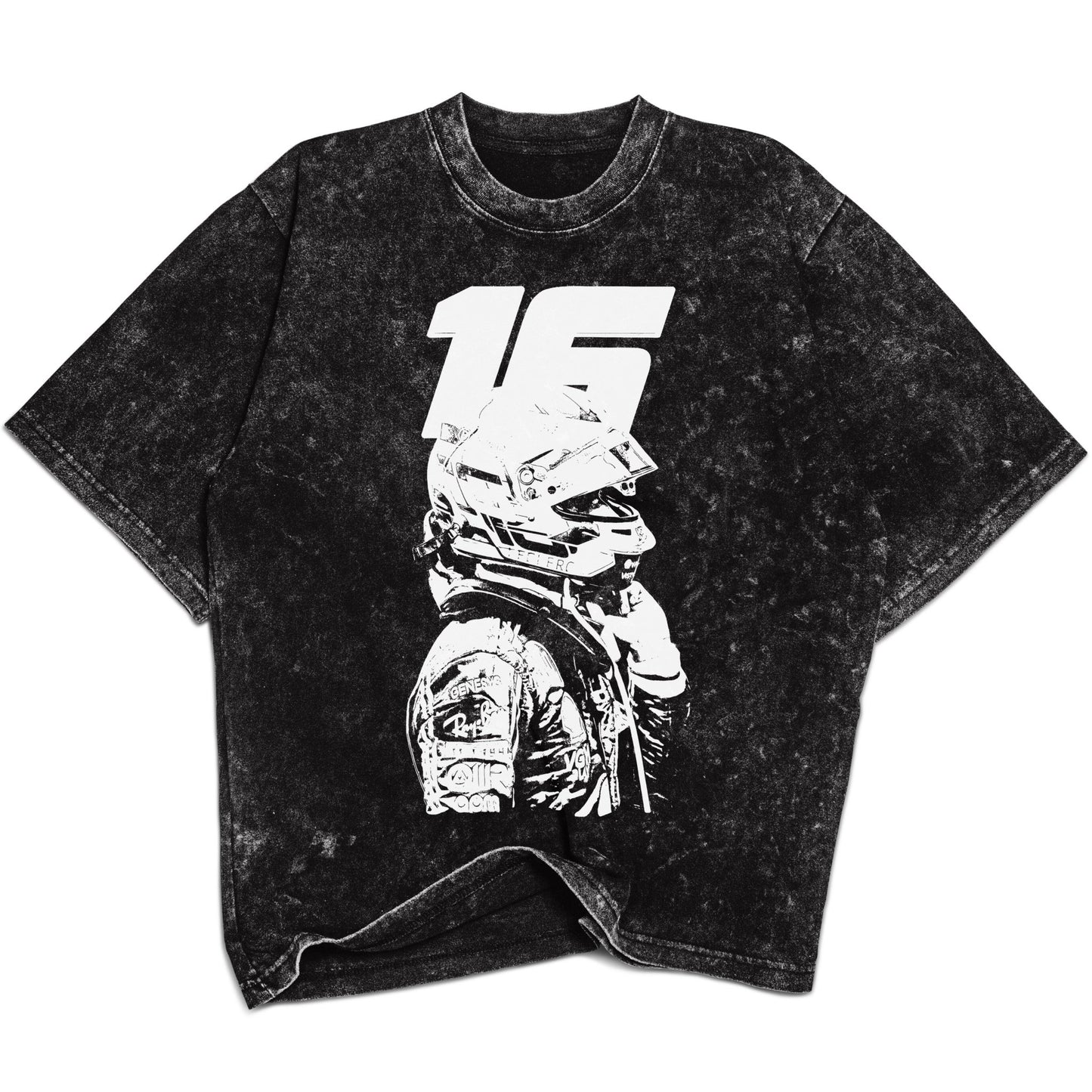 Charles Leclerc Acid Wash Oversized Tee - Cairos